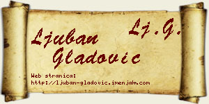 Ljuban Gladović vizit kartica
